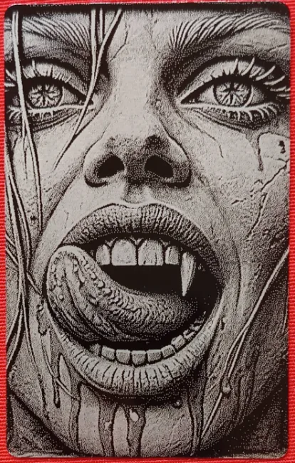 Laser engraving by Segundo Hernandez Lozano, made with DithX